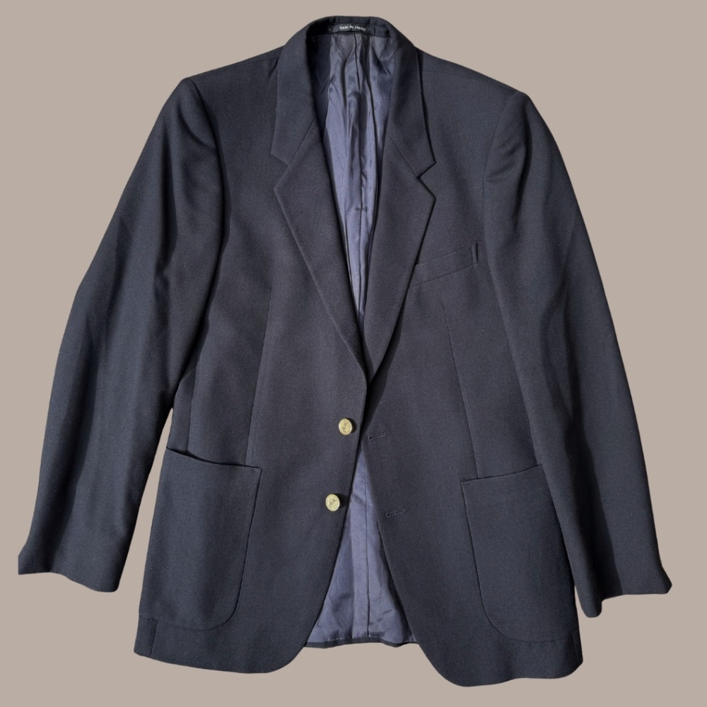 VINTAGE Yves Saint Laurent YSL Oversized Blazer Navy Blue
